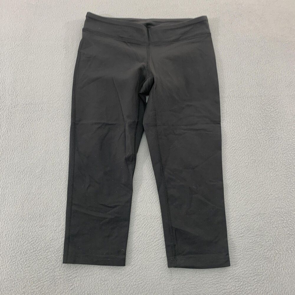 Lucy Capri Leggings Womens Small Black Supplex Stretch Yoga Athletic Pants
